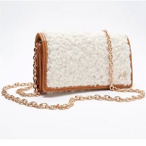 House of Want Shearling Wallet Crossbody NWT